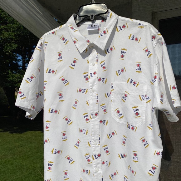 miller lite button down
